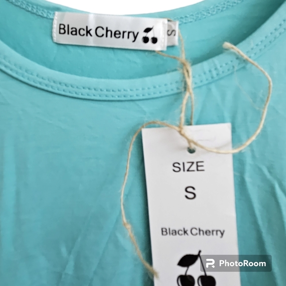 New Black Cherry Maxi Maternity Dress Turquoise Sleeveless Women Small Bodycon - Picture 4 of 6